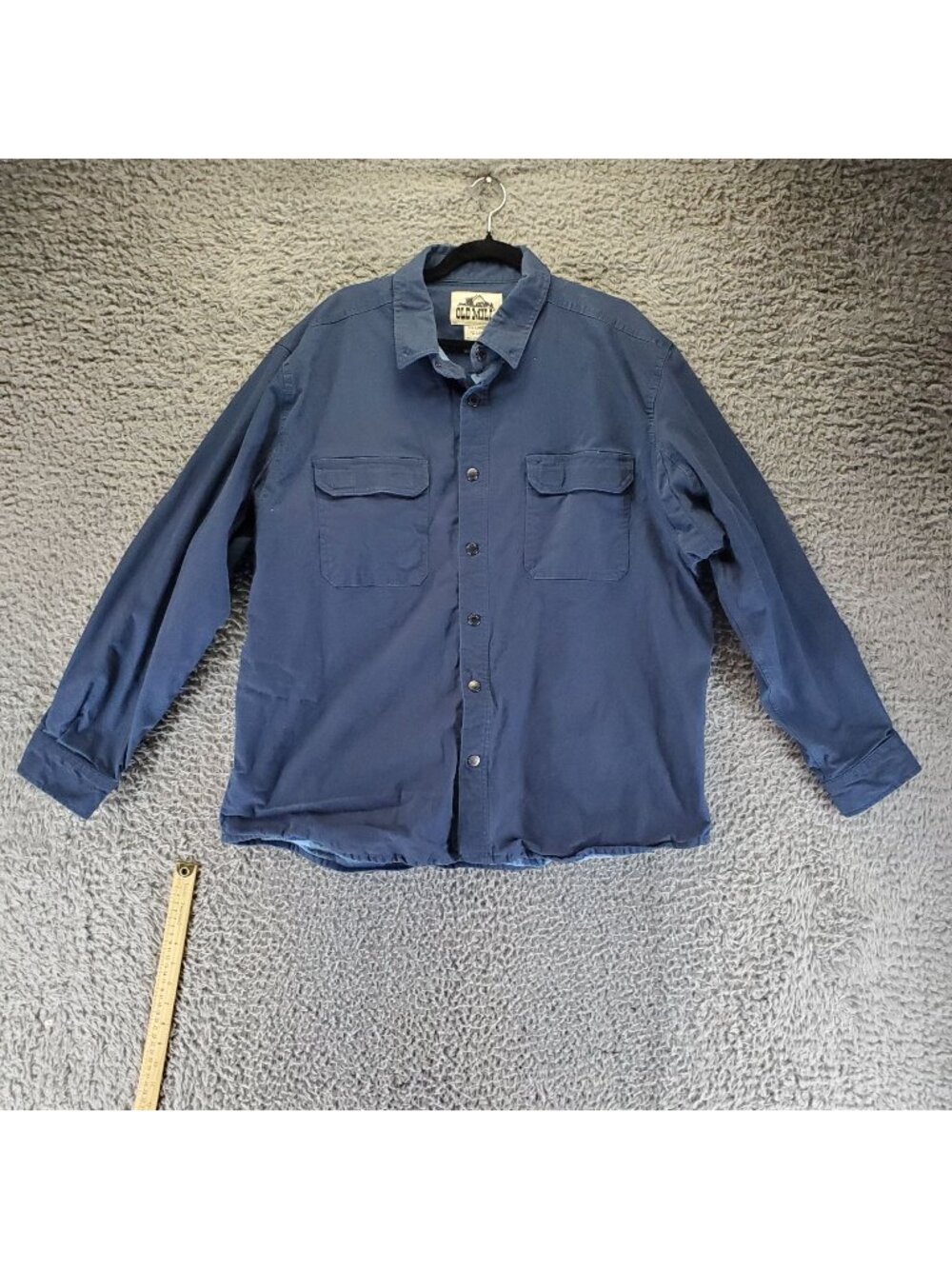 Old Mill Shirt Mens 2XL Blue Cotton/Spandex Flannel Button-Up Long Sleeve
